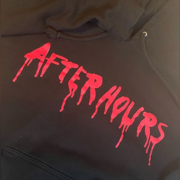 Vlone Men's Black and Red Hoodie - Picture 3 of 4